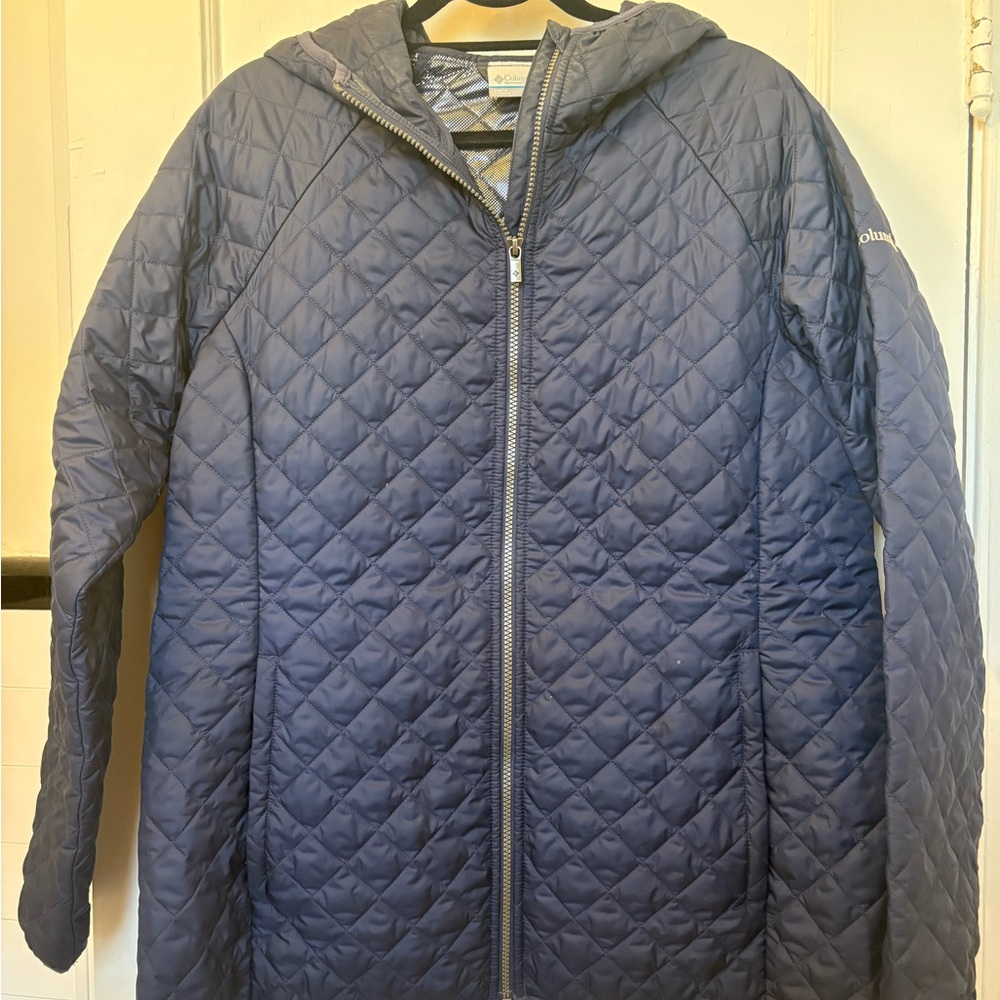 Columbia Quilted Hooded Jacket - Blue